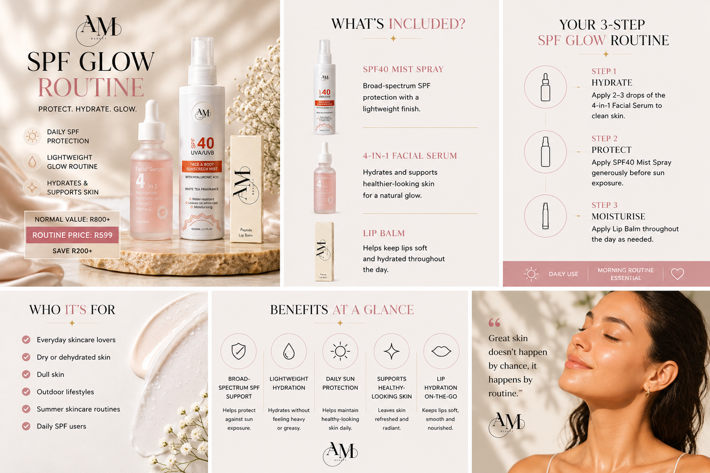 SPF Glow Routine